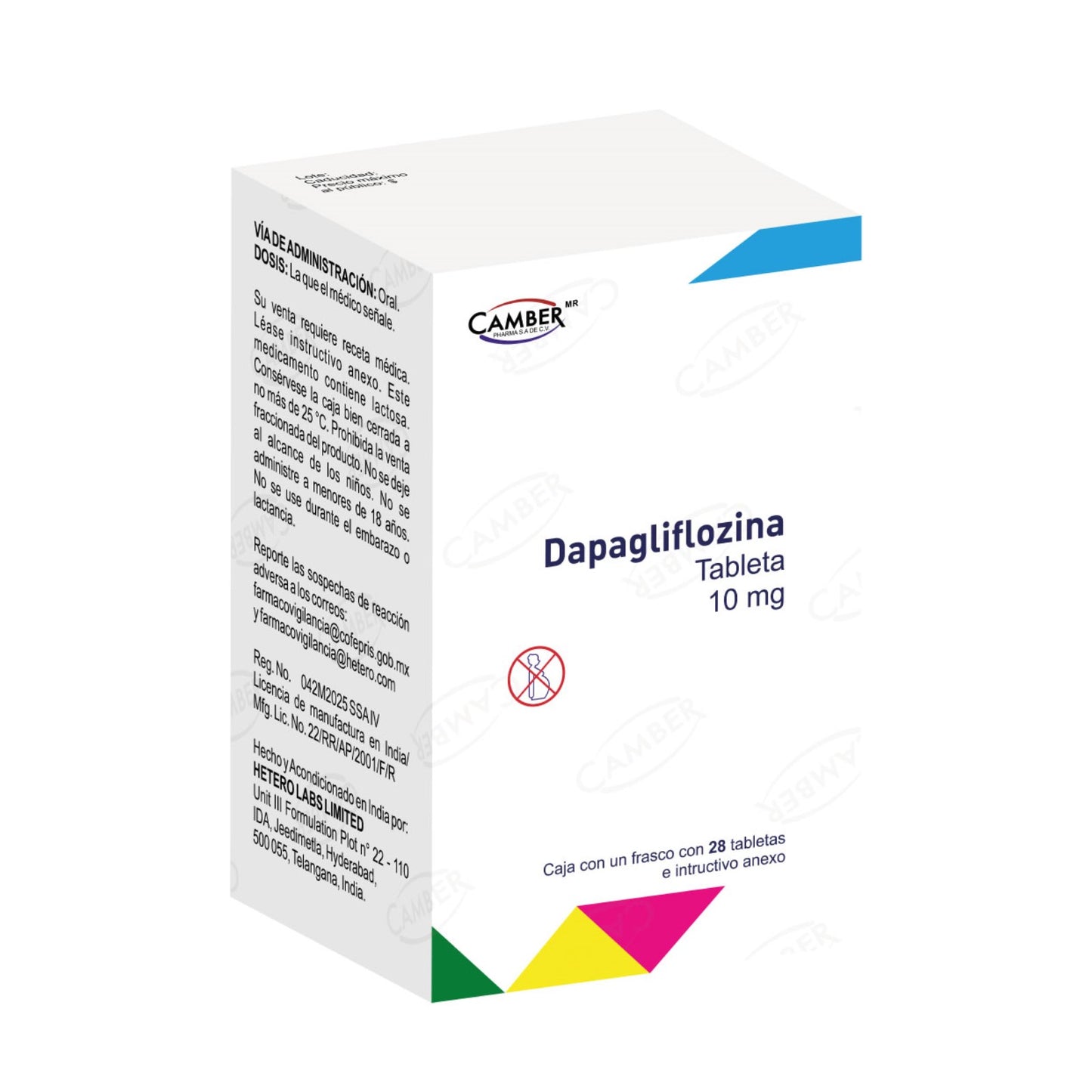 DAPAGLIFLOZINA 10MG 28 TABLETAS