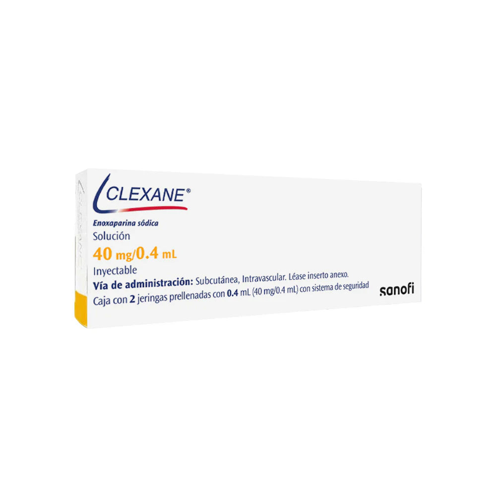 CLEXANE 40mg/0.4ml 2 JERINGAS SOLUCION INYECTABLE - Farmacias DMM
