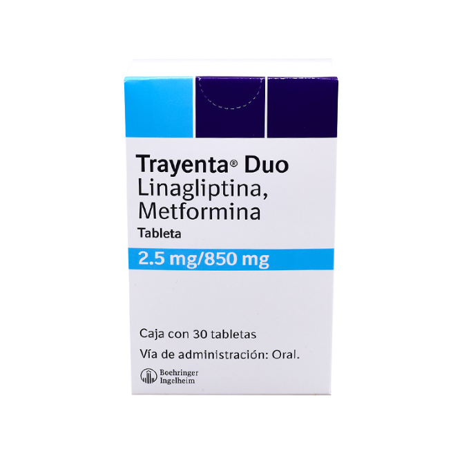 TRAYENTA DUO 2.5 MG / 850 MG 30 TABLETAS - Farmacias DMM