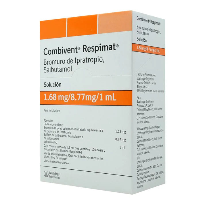 COMBIVENT RESPIMAT 1.68mg/8.77mg/1ml SOLUCION - Farmacias DMM