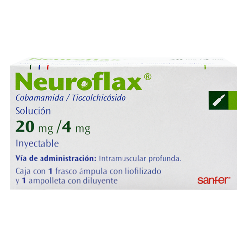 NEUROFLAX 20 MG / 4 MG SOLUCION INYECTABLE 1 FA - Farmacias DMM