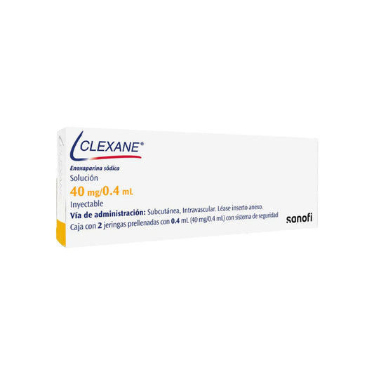 CLEXANE 40mg/0.4ml 2 JERINGAS SOLUCION INYECTABLE - Farmacias DMM