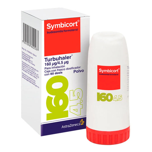 SYMBICORT TURBUHALER 160 mcg / 4.5 mcg POLVO 60 DOSIS - Farmacias DMM