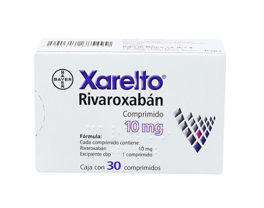 XARELTO 10 MG 30 TABLETAS - Farmacias DMM
