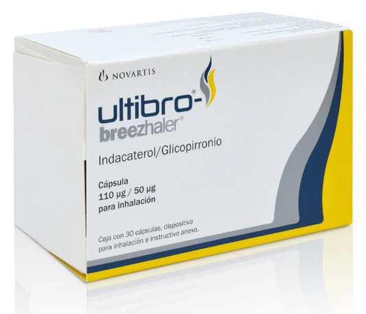 ULTIBRO BREEZHALER 110 MCG / 50 MCG 30 CAPSULAS - Farmacias DMM