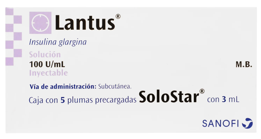 LANTUS 100U / ML SOLUCION INYECTABLE 5 PLUMAS SOLOSTAR 3ML - Farmacias DMM