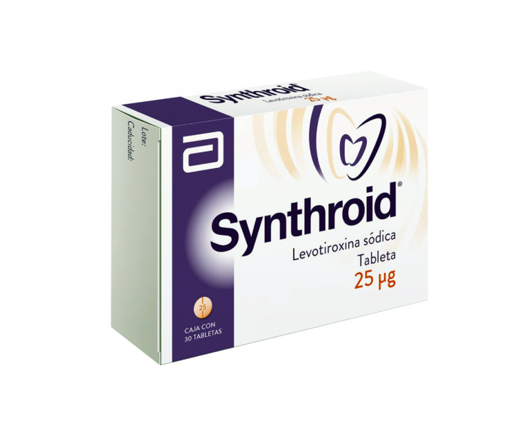 SYNTHROID 25 MCG 30 TABLETAS - Farmacias DMM