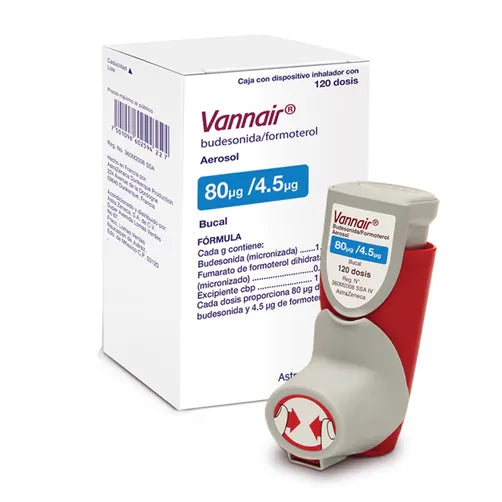 VANNAIR 80 mcg / 4.5 mcg AEROSOL 120 DOSIS - Farmacias DMM